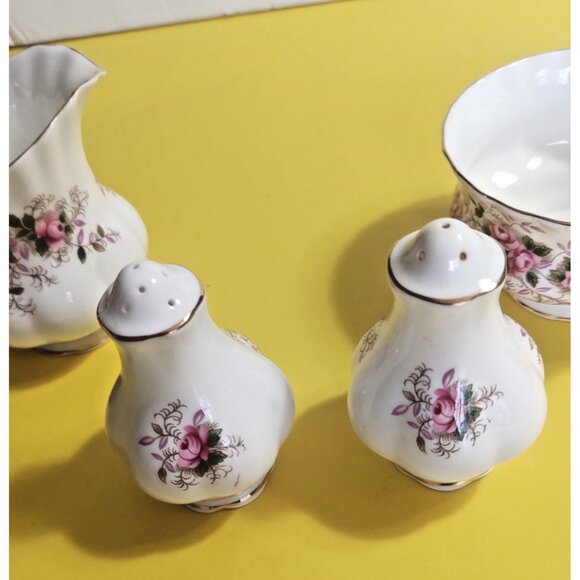 Royal Albert Lavender Rose Cream & Sugar Bowl, Salt & Pepper - Picture 8 of 16